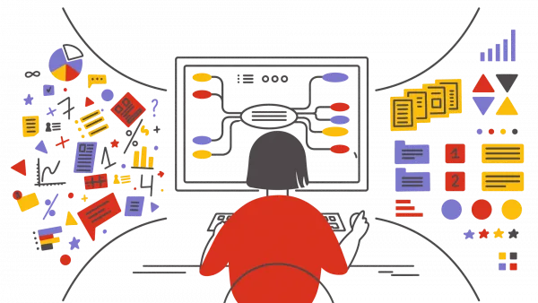   Students in the new social data science major will select one of the following social science tracks: African American studies, anthropology, economics, geographical sciences and GIS, government and politics and international relations, psychology, sociology or public health science.  Illustration by iStock